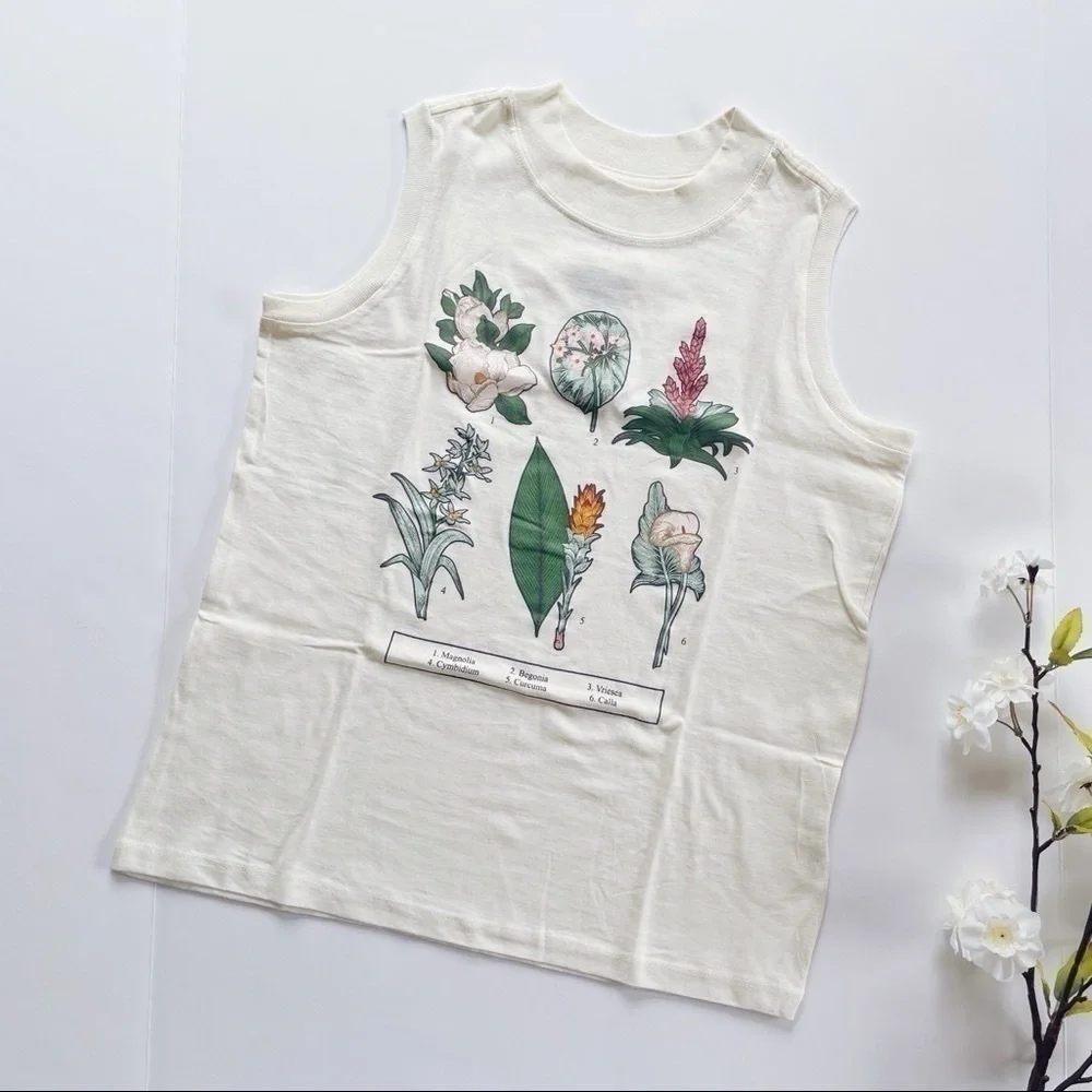 NEW Target 33 Revolutions Plants Tank Top Cream XS - Picture 4 of 6